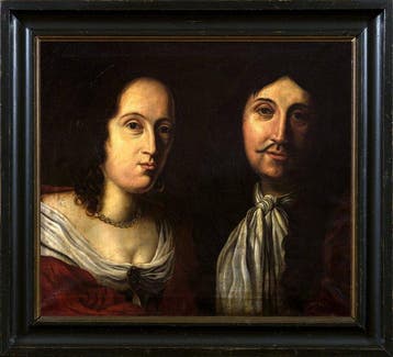 École française (XVII-XVIII) - Portrait dun couple noble
