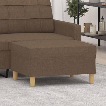 vidaXL Voetenbank 70x55x41 cm stof bruin, Verzenden