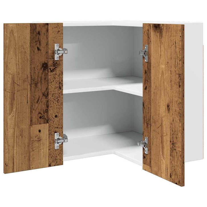 vidaXL Hanghoekkast Lyon 57x57x60 cm bewerkt hout oud, Maison & Meubles, Armoires | Autre, Envoi