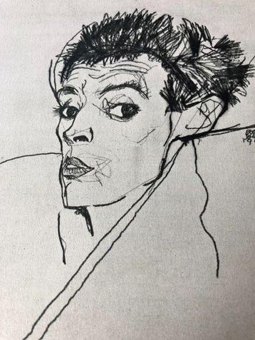 Egon Schiele (1890-1918), after - Selbstbildnis (1913)
