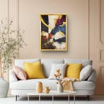 Maria Ruisi - Golden Horizon Pulse acrylic 3D relief