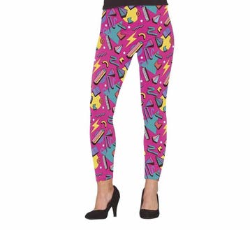 Roze Jaren 80 Legging, Verzenden
