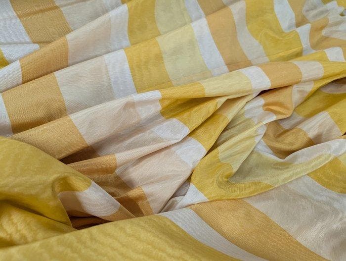 Boussac “Bahamas” – Tessuto d’Arredamento Vintage a Righe, Antiek en Kunst, Antiek | Tapijten, Tafelkleden en Textiel
