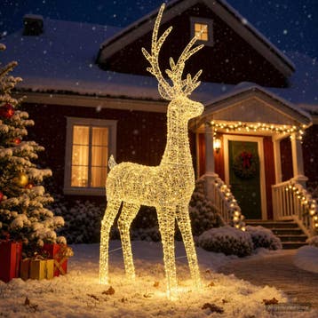 vidaXL Led-kerstverlichting in de vorm van een rendier 1000, Verzenden, Nieuw
