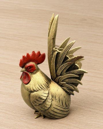Decoratief ornament (2) - kip - Japan - Haan- en kipfiguren