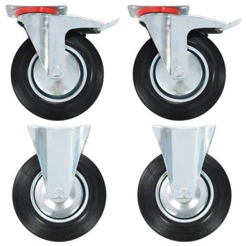 vidaXL Wielen 4 st 200 mm, Verzenden, Nieuw