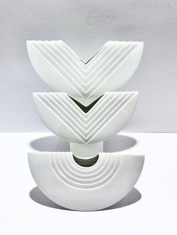 Rosenthal - Ambrogio Pozzi - Vaas (3) - Totem - Biscuit, Antiquités & Art