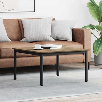 vidaXL Salontafel Ambachtelijk Eiken 80 x 80 x 45 cm Bewerkt, Verzenden
