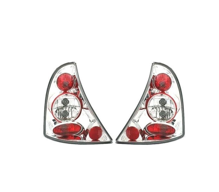 Feux Arrière Pour Renault Clio 2 98-01 Fond Chromé, Autos : Pièces & Accessoires, Éclairage, Envoi