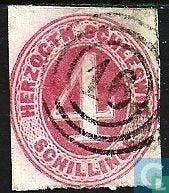 Sleeswijk-Holstein - Cijfer in ovaal - 1864, Verzenden, Gestempeld