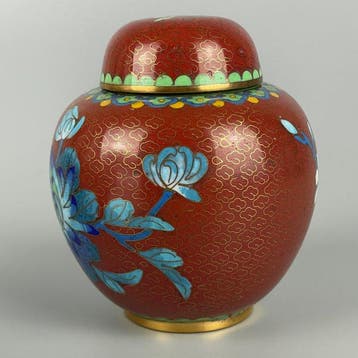 Pot - Koper - Cloisonné Generaal Jar, Antiquités & Art