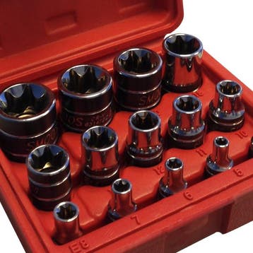 Smoos Uitwendige Torx doppenset 14-delig, extra compact -, Doe-het-zelf en Bouw, Gereedschap | Handgereedschap, Ophalen of Verzenden