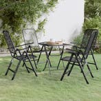 vidaXL 5-delige Tuinset metaalgaas antracietkleurig, Verzenden, Nieuw, Tuinset