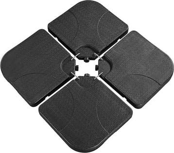 2dekans | Yaheetech Parasolvoetset - 50x50x7,5 cm - 4-Delig, Ophalen of Verzenden, Nieuw
