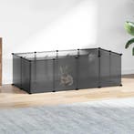 vidaXL Dierenhok klein 144x74x46,5 cm polypropeen en staal, Animaux & Accessoires, Verzenden