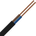 VMVL 10 m zwarte stroomkabel 2-aderig 0,75 mm² H03VV-F, Doe-het-zelf en Bouw, Elektriciteit en Kabels, Verzenden, Nieuw