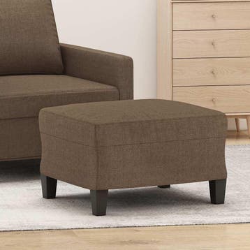 vidaXL Voetenbank 60x50x41 cm stof bruin, Verzenden, Nieuw