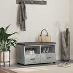 vidaXL Hallenbank Beton Grijs 80 x 38 x 46 cm Geengineerd, Verzenden, Nieuw