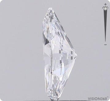 1 pcs Diamant (Natuurlijk) - 0.50 ct - Markies - D
