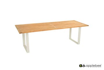 Apple Bee Condor tuintafel Oyster met teak blad 190 x 95 cm, Nieuw