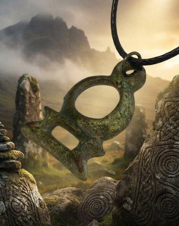 Keltisch Brons Een zeldzame, mooie hanger-amulet.