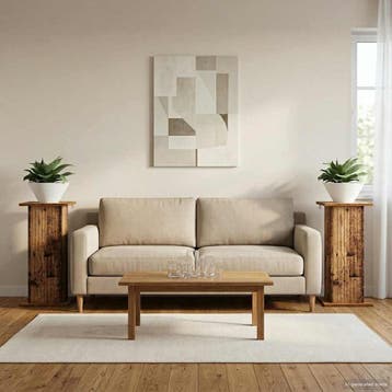 vidaXL Plantenstand 2 st Oud hout 30,5 x 30 x 60,5 cm, Verzenden