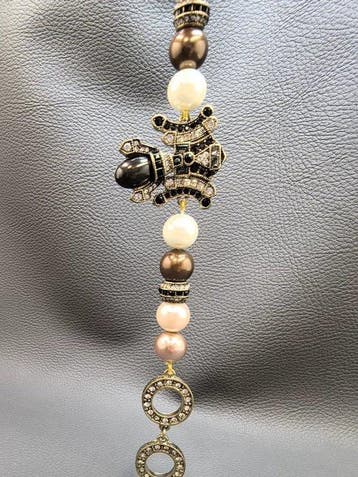 Heidi Daus - Metaal, parel - Schakelarmband - Parel bij gesp