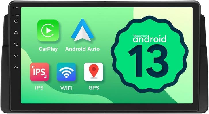 9 Android 13 Radio BMW E46 | Retour Deal 43% Korting!, Autos : Divers, Autoradios, Envoi
