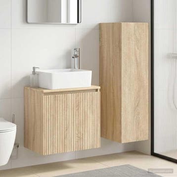 vidaXL Badkamermeubel Set 2 st Sonoma Eiken 33 x 34,5 x 100, Maison & Meubles, Tables | Coiffeuses, Verzenden