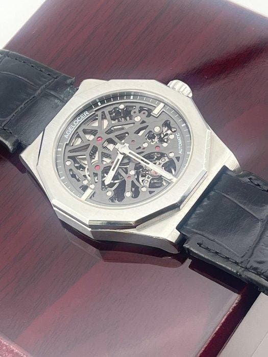 AGELOCER - Schwarzwald Double Skeleton Ceramic Bezel 80H, Bijoux, Sacs & Beauté, Montres | Hommes