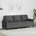 vidaXL Driezitsbank / zetel 180 cm stof donkergrijs, Verzenden
