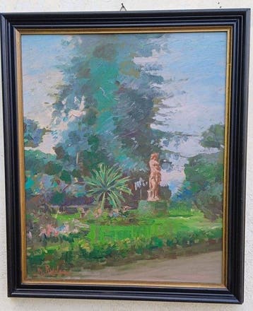 Mario Ridola (1890-1973) - Parco del retro Madrid, Antiquités & Art, Art | Peinture | Classique