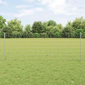vidaXL Euro-hek met palen 25 x 0,8 m Gegalvaniseerd staal, Verzenden
