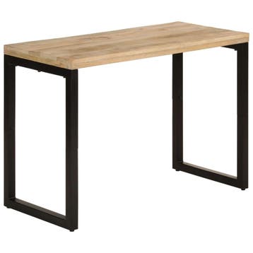 vidaXL Eettafel 110x50x76 cm massief mangohout, Verzenden, Nieuw
