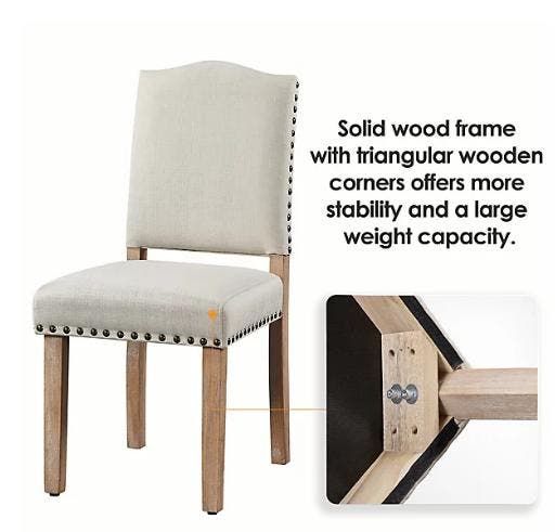 2dekans | Yaheetech Eetkamerstoelen - 2Stuks - 136kg -, Huis en Inrichting, Stoelen, Ophalen of Verzenden
