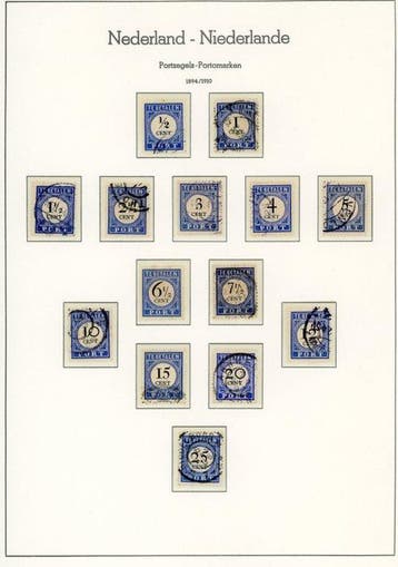 Nederland 1870/1958 - Nederland Back of the Book - Port,, Gestempeld