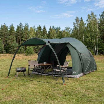 vidaXL Tunneltent Leger Groen 6-persoons Polyester en Staal, Verzenden