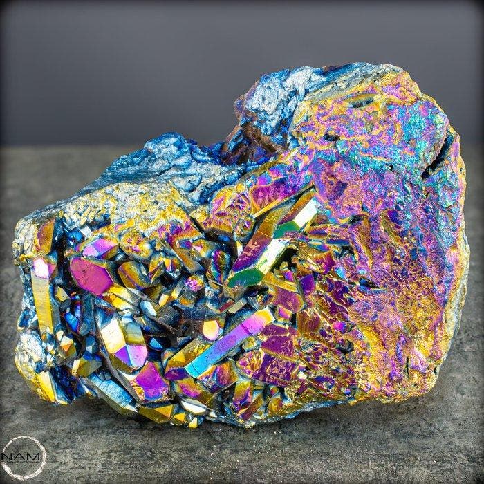 Spectakel van het Licht: Aura-Amethyst Druse in, Verzamelen, Mineralen en Fossielen