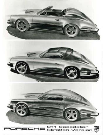1989 PORSCHE 911 SPEEDSTER STRAßEN-VERSION PERSFOTO, Ophalen of Verzenden