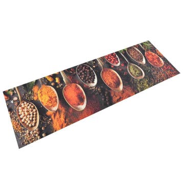 vidaXL Keukenmat wasbaar lepel- en kruidenprint 60x180 cm, Verzenden