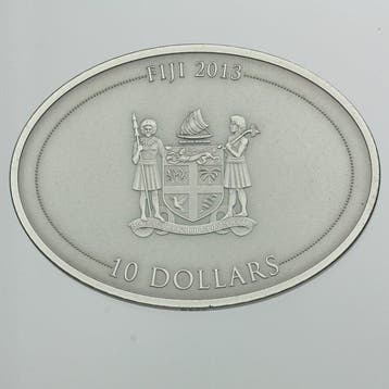 Fidji. 10 Dollars 2013, Erinaceidae, Belle épreuve Argent
