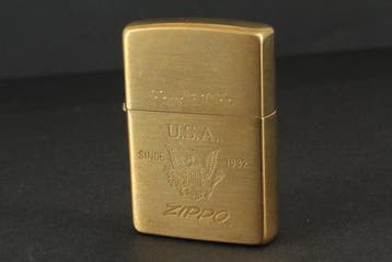 Zippo - Solid Brass U.S.A. Eagle Emblem Windproof -, Nieuw