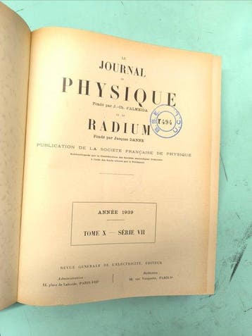 multiples - Journal de Physique et le Radium – Collection de