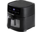 Domo -  Airfryer Deli-fryer Met Kijkvenster  - Zwart, Elektronische apparatuur, Verzenden, Nieuw, 1500 gram of meer