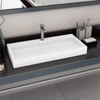 vidaXL Wastafel 100x46x11 cm mineraal gegoten/marmer gegoten, Verzenden