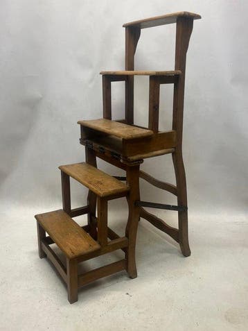 Marches - Bois - échelle de bibliothèque chaise