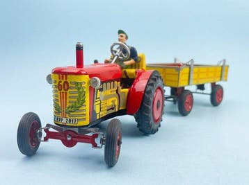 Kovap - Zeldzame tinnen wind-up Zetor 60-jarig jubileumset