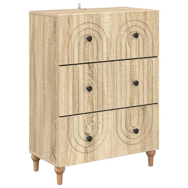 vidaXL Ladekast Sonoma Eiken 66 x 34,5 x 90 cm Bewerkt hout, Huis en Inrichting, Kasten | Overige, Nieuw, Verzenden