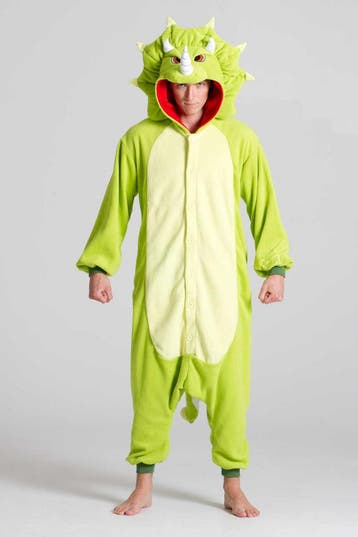 Onesie Triceratops Pak L-XL Dinosauruspak Kostuum Groen Zach, Ophalen of Verzenden, Nieuw