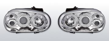 Koplampen geschikt voor VW Golf IV Halo Rims chrome ML, Auto-onderdelen, Verzenden, Nieuw, Volkswagen